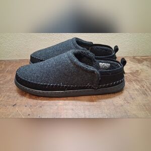 Woolrich Men's Slippers Charcoal Solid Lined Cozy House Shoes Size 9 Unisex